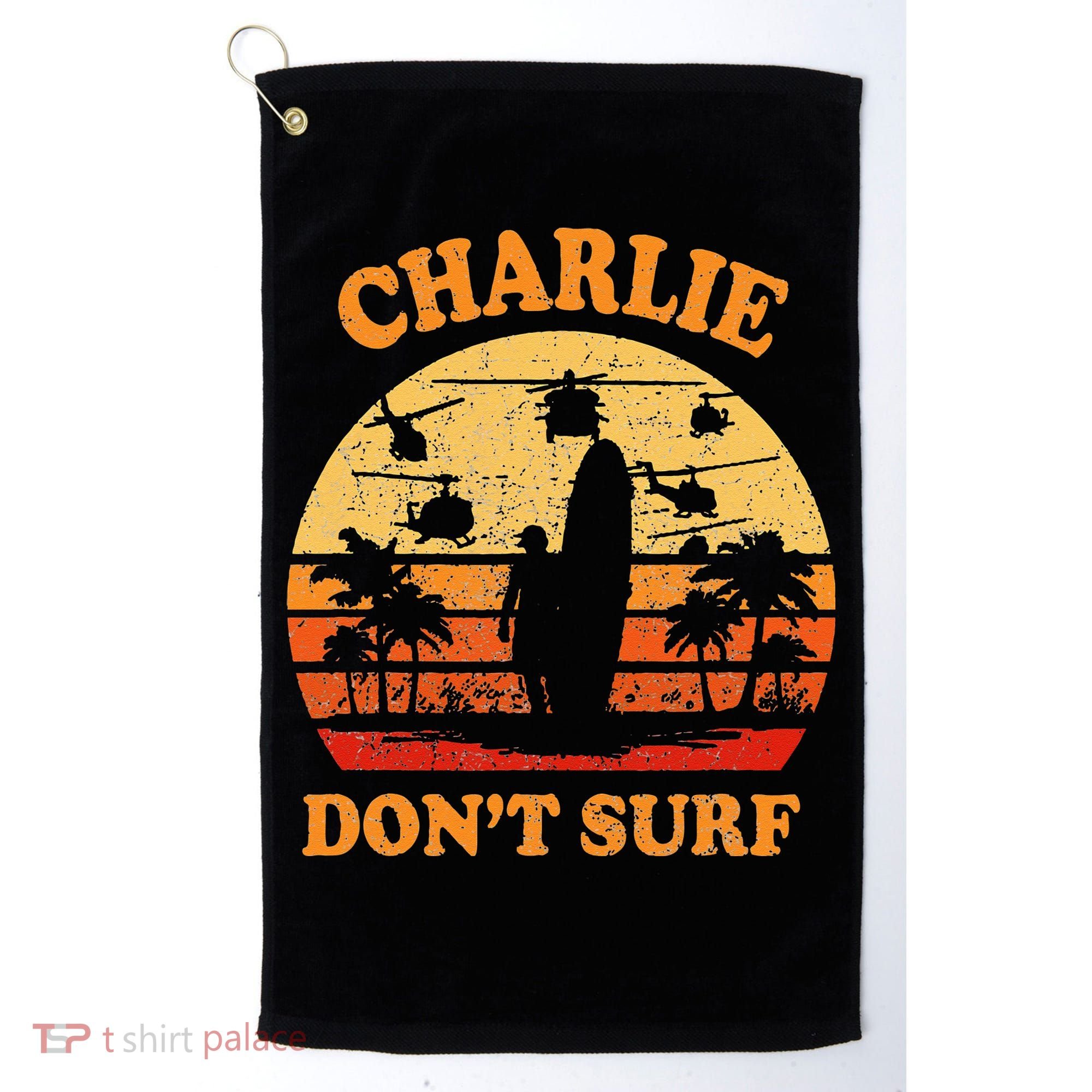 Charlie Dont Surf Military Vietnam War Surf Ops Golf Towel