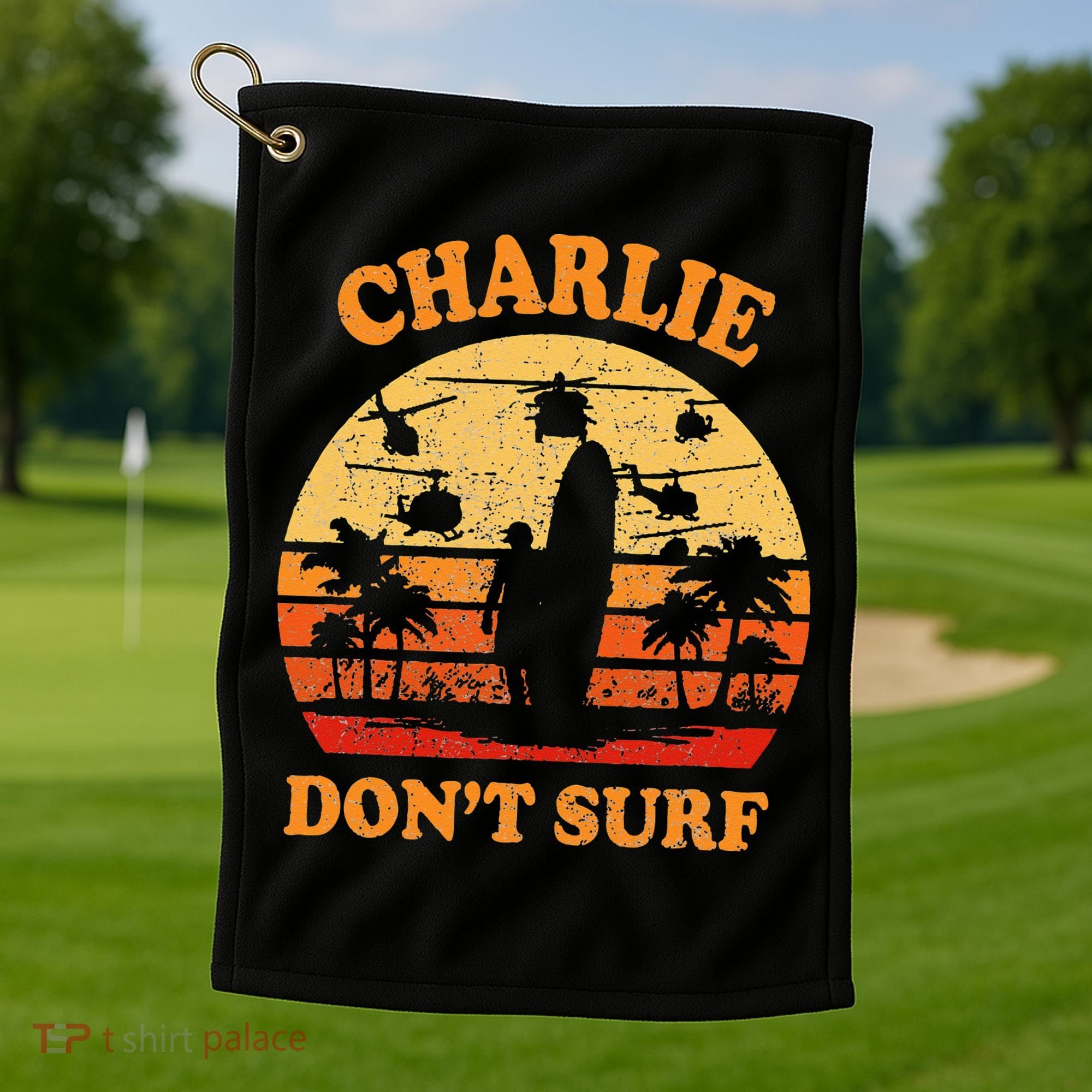 Charlie Dont Surf Military Vietnam War Surf Ops Golf Towel