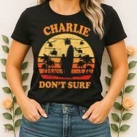 Charlie Dont Surf Military Vietnam War Surf Ops Women's T-Shirt thumb 2
