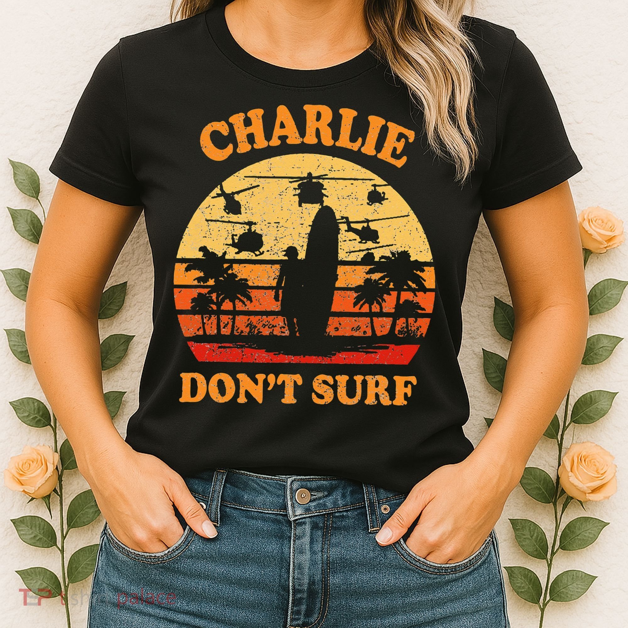 Charlie Dont Surf Military Vietnam War Surf Ops Women's T-Shirt