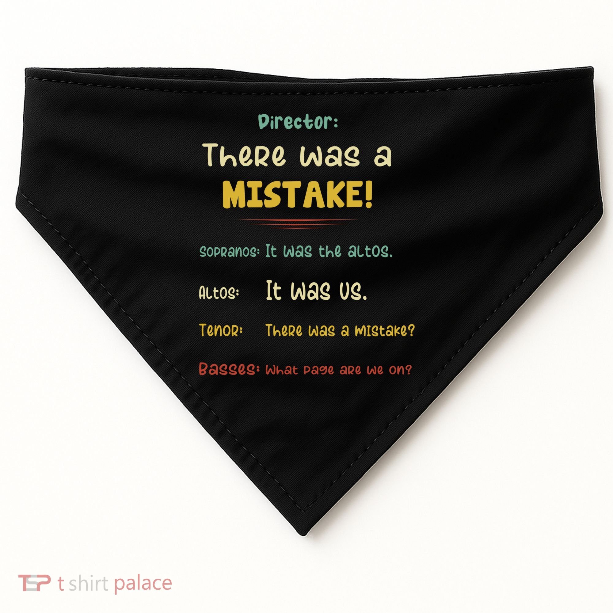 Choir Director Soprano Alto Tenor Bass USA-Made Doggie Bandana