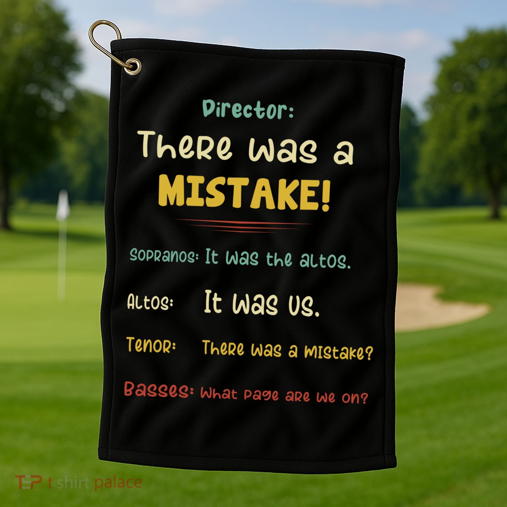 Choir Director Soprano Alto Tenor Bass Golf Towel