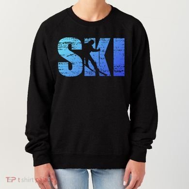 Cool Distressed Skiing Gift For Skiers Women's Sweatshirt