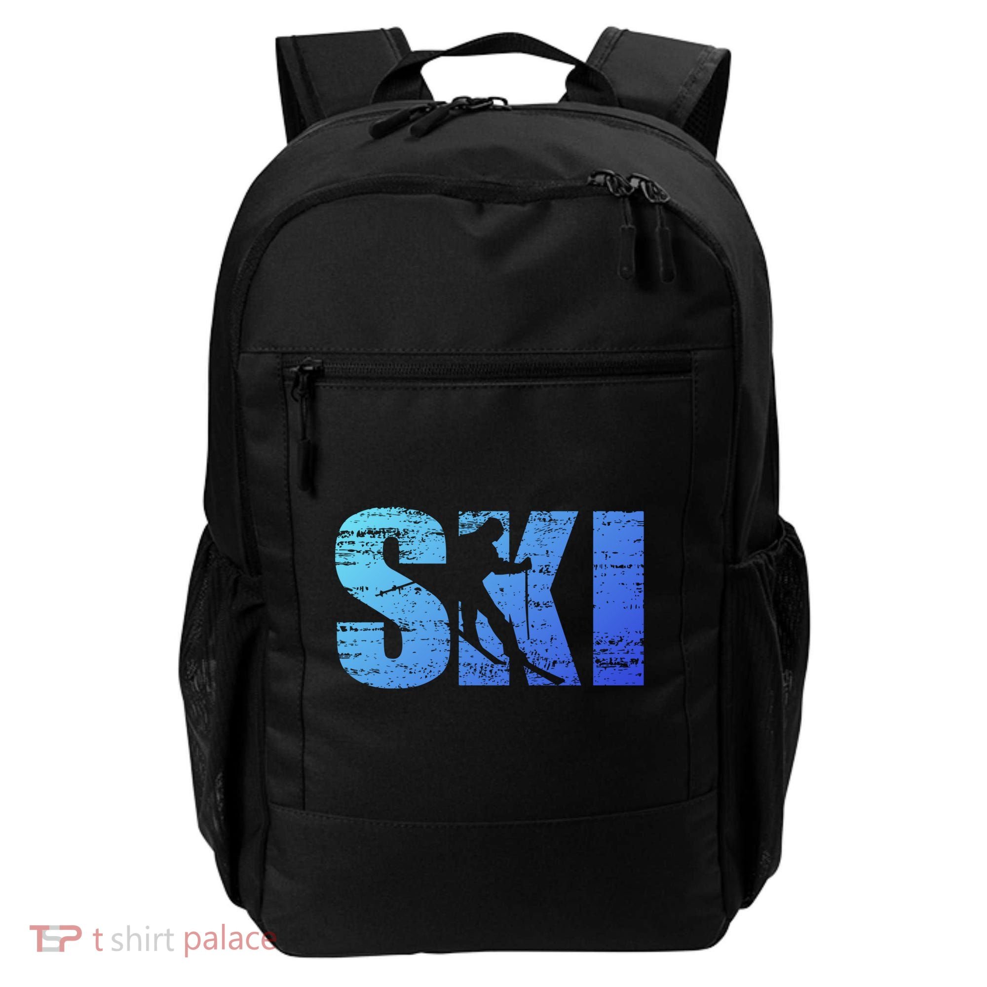 Cool Distressed Skiing Gift For Skiers Backpack