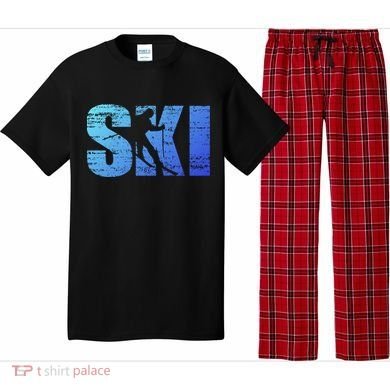 Cool Distressed Skiing Gift For Skiers Pajama Set