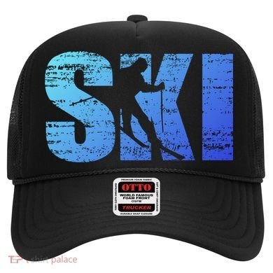 Cool Distressed Skiing Gift For Skiers Hat