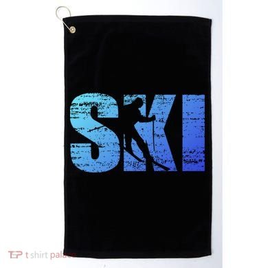 Cool Distressed Skiing Gift For Skiers Golf Towel
