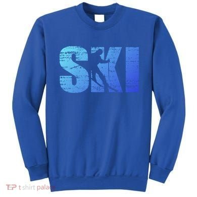 Cool Distressed Skiing Gift For Skiers Sweatshirt