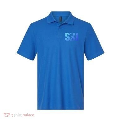 Cool Distressed Skiing Gift For Skiers Polo