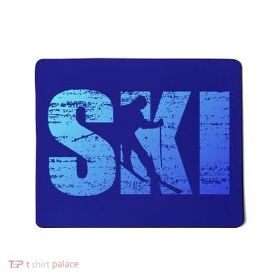 Cool Distressed Skiing Gift For Skiers Mousepad
