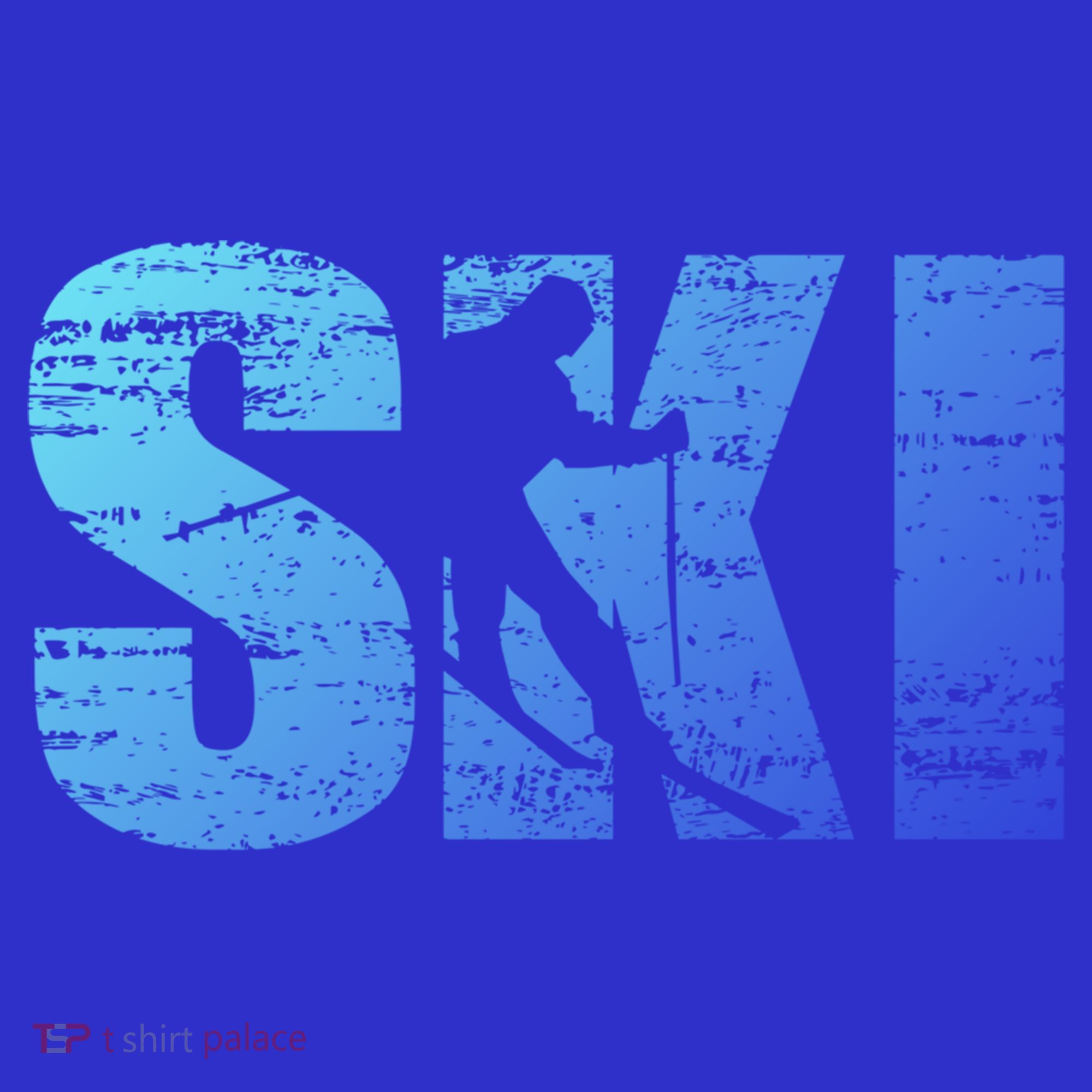 Cool Distressed Skiing Gift For Skiers Mousepad