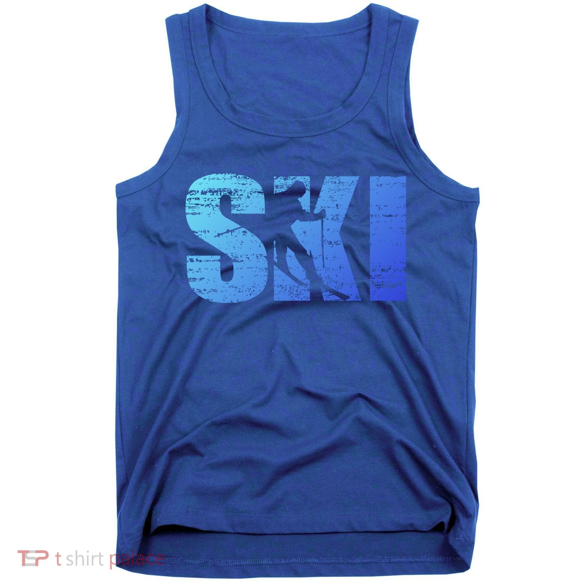 Cool Distressed Skiing Gift For Skiers Tank Top