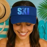 Cool Distressed Skiing Gift For Skiers Visor thumb 2