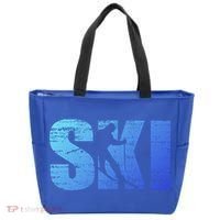 Cool Distressed Skiing Gift For Skiers Tote Bag thumb 0