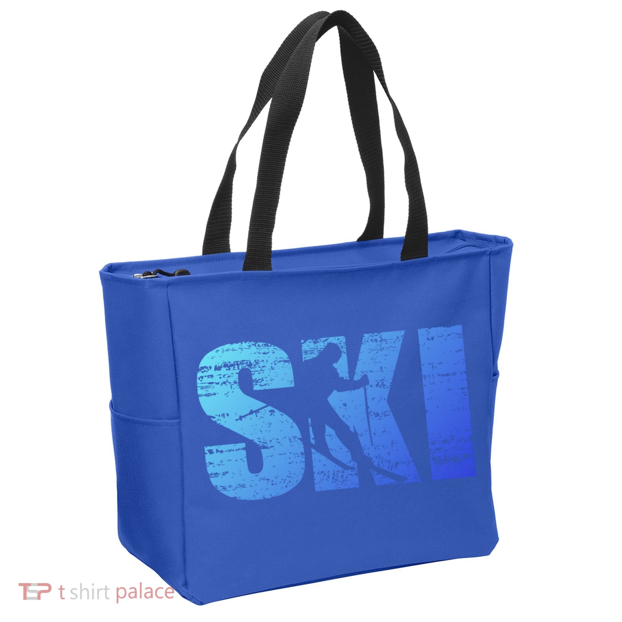 Cool Distressed Skiing Gift For Skiers Tote Bag