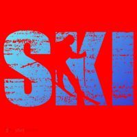 Cool Distressed Skiing Gift For Skiers Santa Hat thumb 1