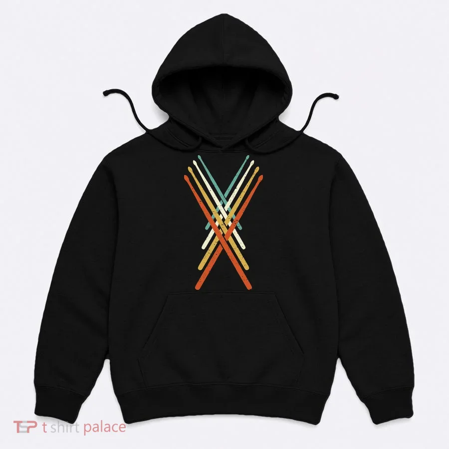 Cool Drumming Sticks Drummer Drums Percussion I Vintage Hoodie