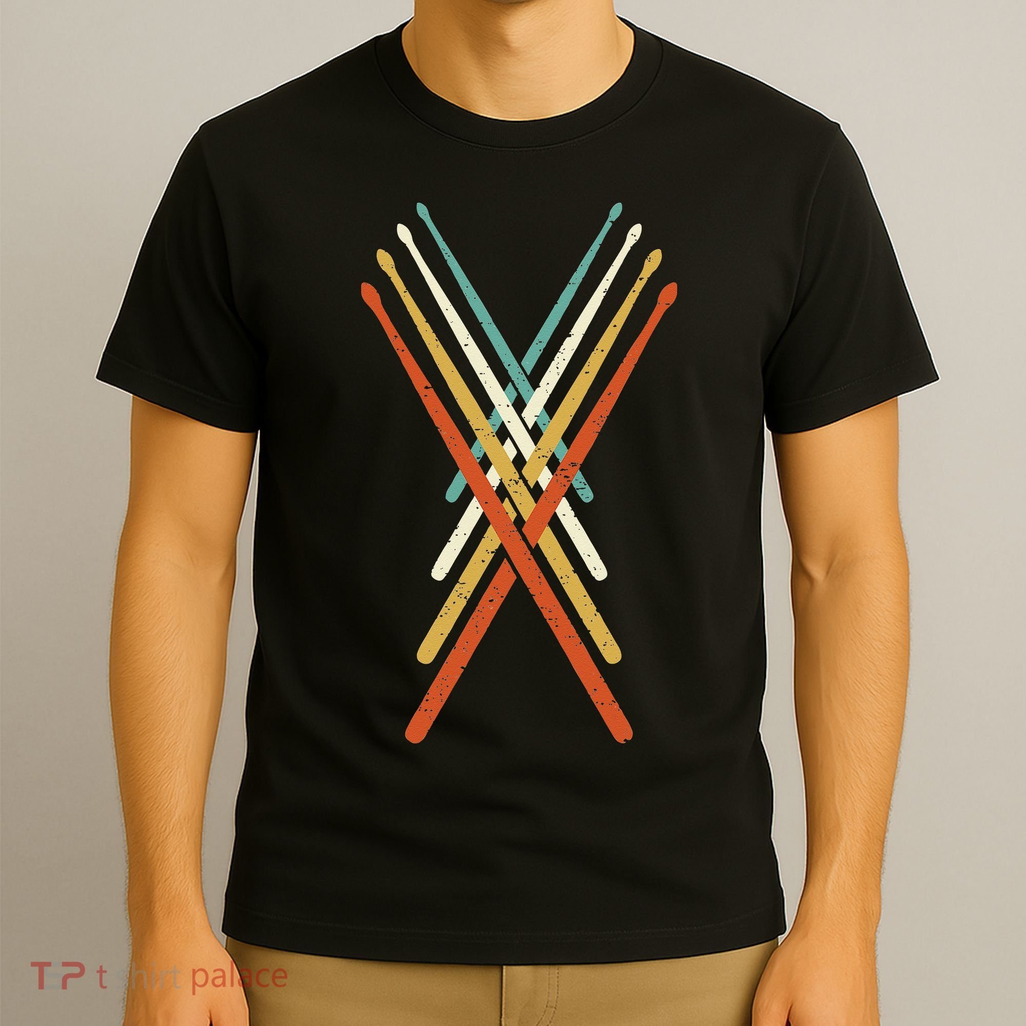Cool Drumming Sticks Drummer Drums Percussion I Vintage T-Shirt