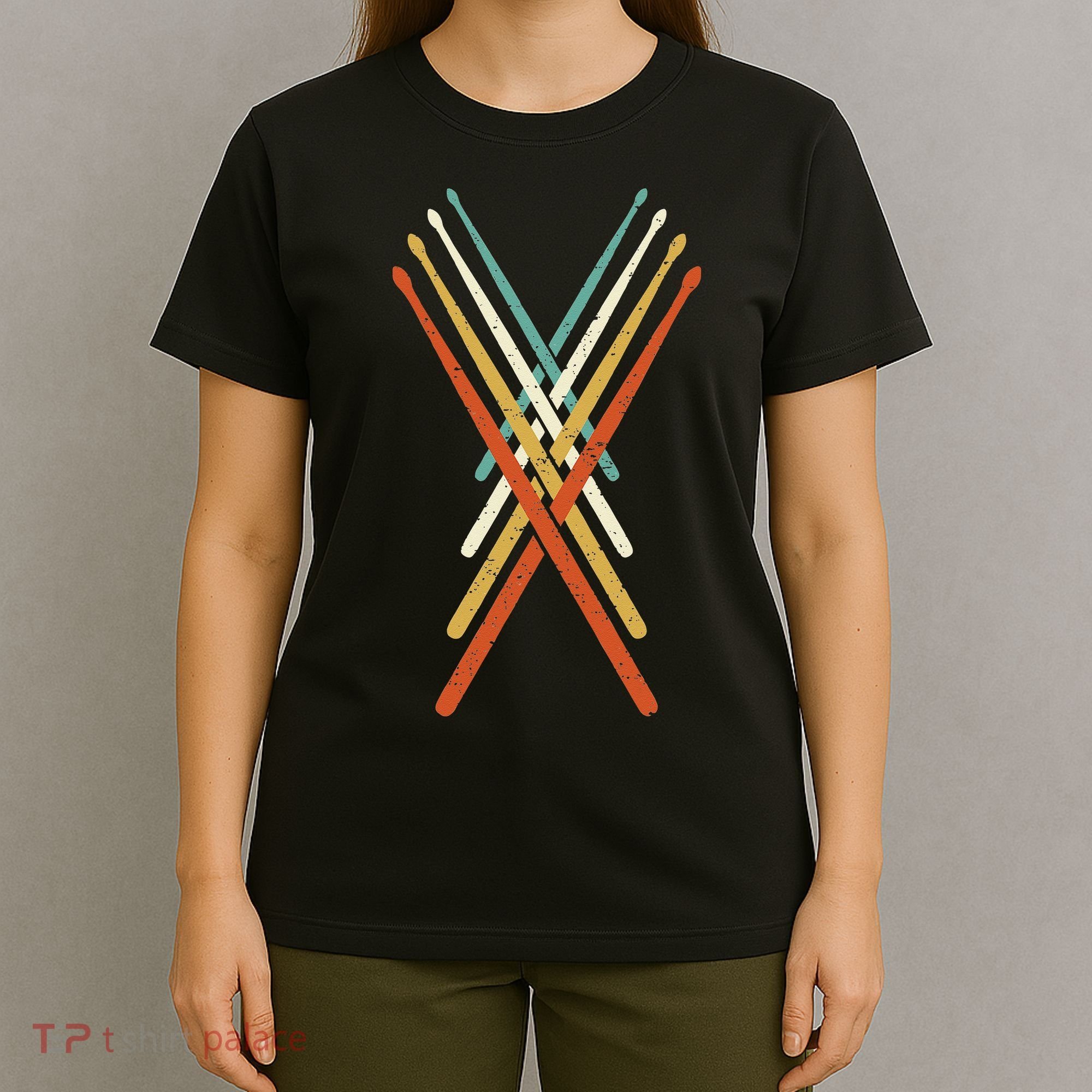 Cool Drumming Sticks Drummer Drums Percussion I Vintage T-Shirt
