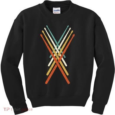 Cool Drumming Sticks Drummer Drums Percussion I Vintage Kids Sweatshirt