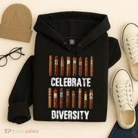 Celebrate Diversity Smoke Cigars Cigar Smoking Hoodie thumb 4