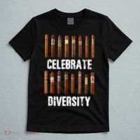 Celebrate Diversity Smoke Cigars Cigar Smoking T-Shirt thumb 5