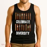Celebrate Diversity Smoke Cigars Cigar Smoking Tank Top thumb 3