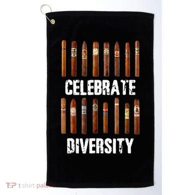 Celebrate Diversity Smoke Cigars Cigar Smoking Golf Towel