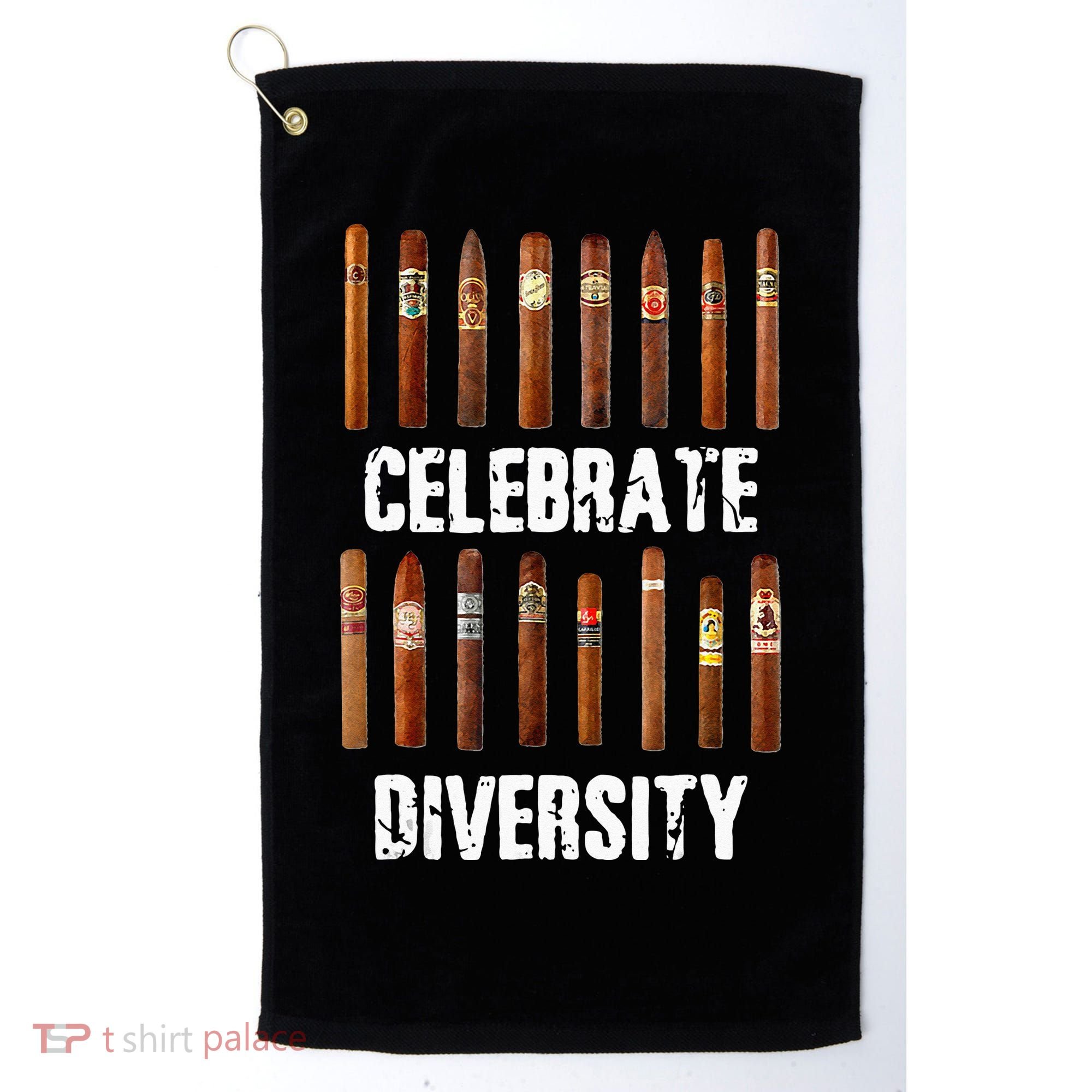 Celebrate Diversity Smoke Cigars Cigar Smoking Golf Towel