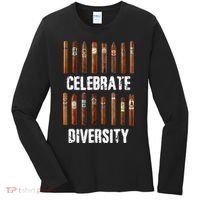 Celebrate Diversity Smoke Cigars Cigar Smoking Women's Long Sleeve Shirt thumb 0