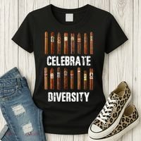 Celebrate Diversity Smoke Cigars Cigar Smoking Women's T-Shirt thumb 3