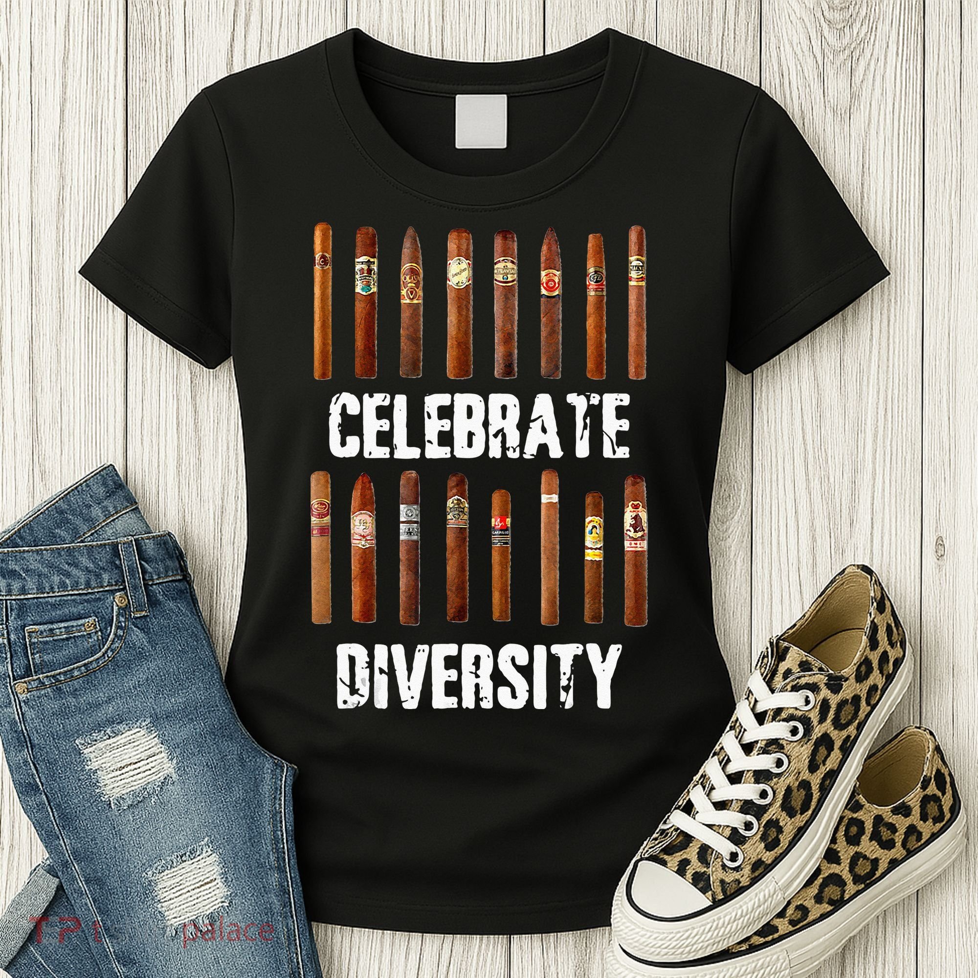 Celebrate Diversity Smoke Cigars Cigar Smoking Women's T-Shirt