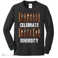 Celebrate Diversity Smoke Cigars Cigar Smoking Kids Long Sleeve Shirt thumb 0