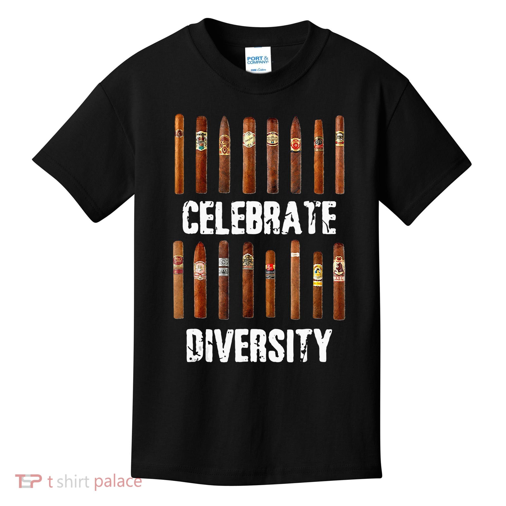 Celebrate Diversity Smoke Cigars Cigar Smoking Kids T-Shirt