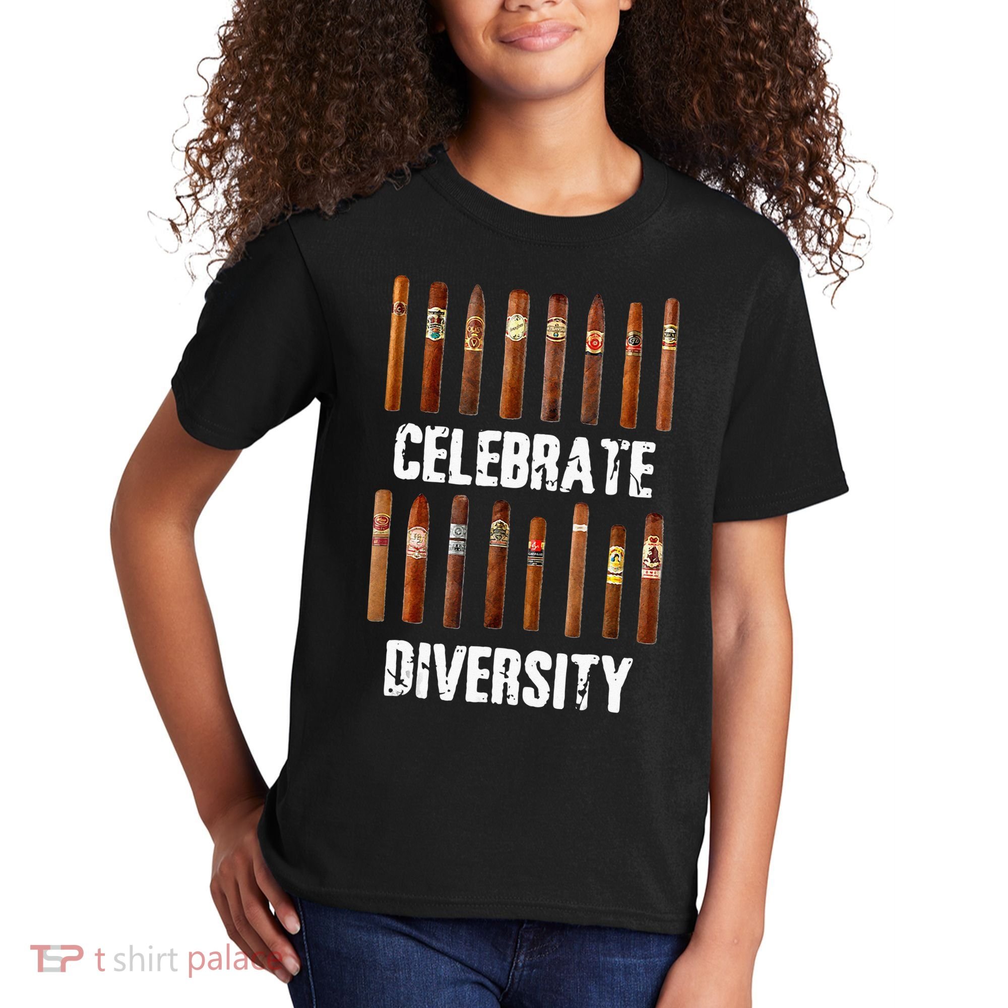 Celebrate Diversity Smoke Cigars Cigar Smoking Kids T-Shirt