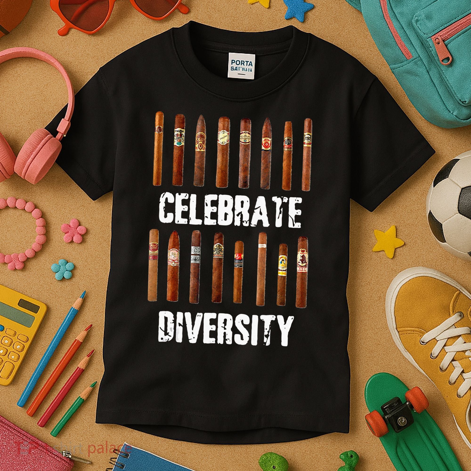 Celebrate Diversity Smoke Cigars Cigar Smoking Kids T-Shirt
