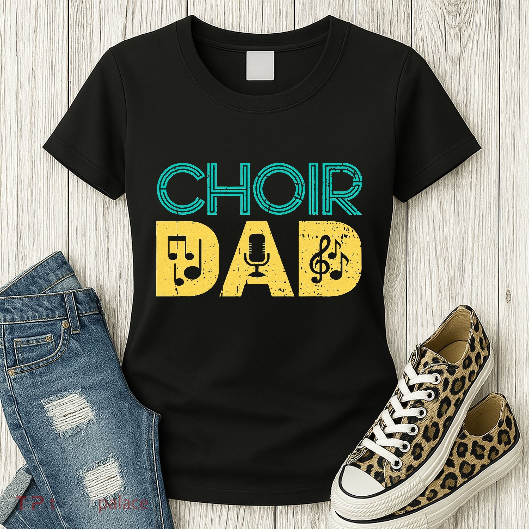 Choir Dad Singer Music Group Choir Directors Teacher Women's T-Shirt