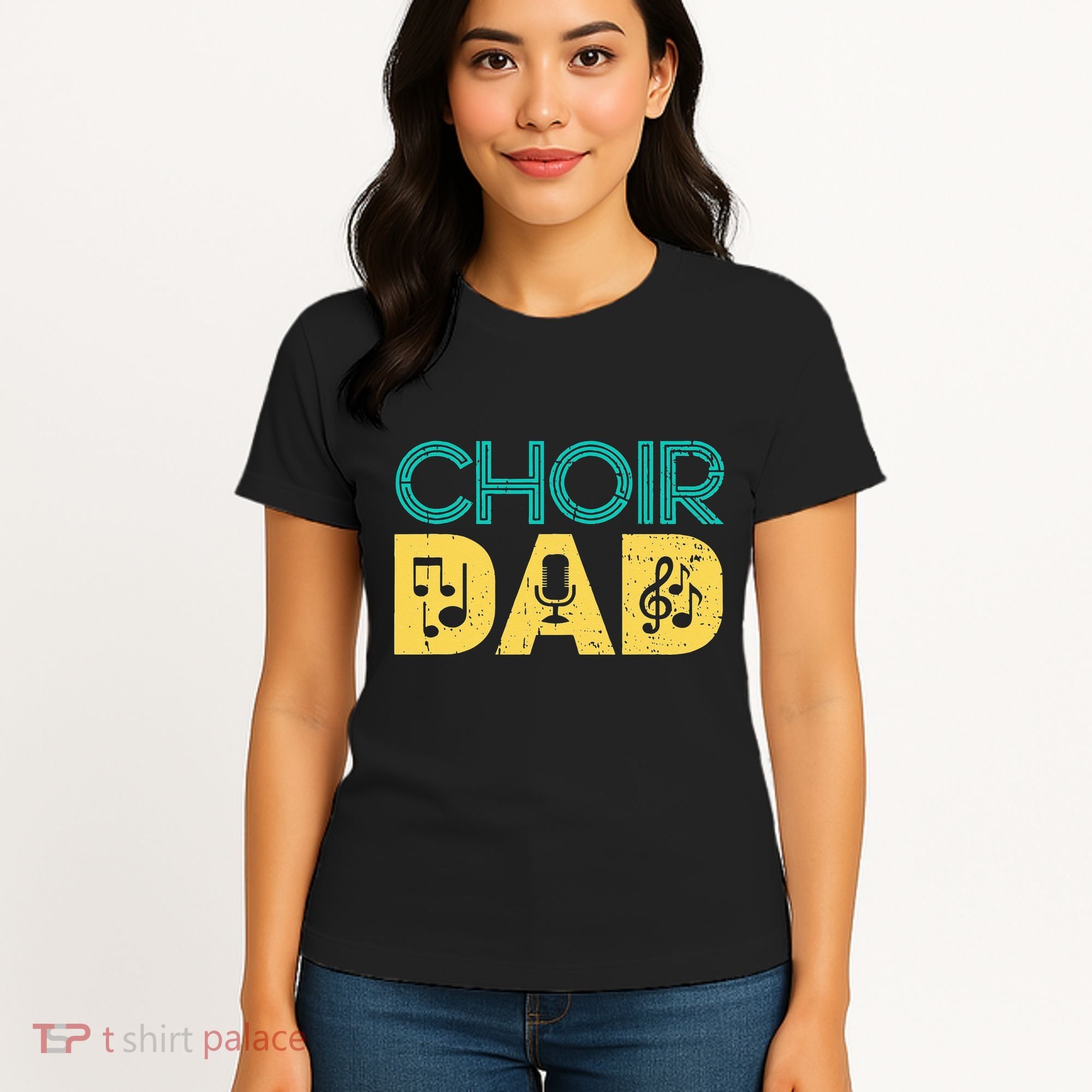Choir Dad Singer Music Group Choir Directors Teacher Women's T-Shirt