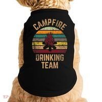 Campfire Drinking Team Beer Alcohol Funny Camping Doggie Tank thumb 0