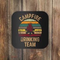 Campfire Drinking Team Beer Alcohol Funny Camping Coaster thumb 0