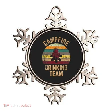Campfire Drinking Team Beer Alcohol Funny Camping Ornament