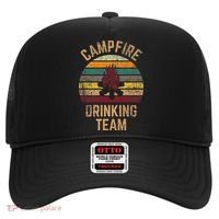 Campfire Drinking Team Beer Alcohol Funny Camping Hat thumb 0