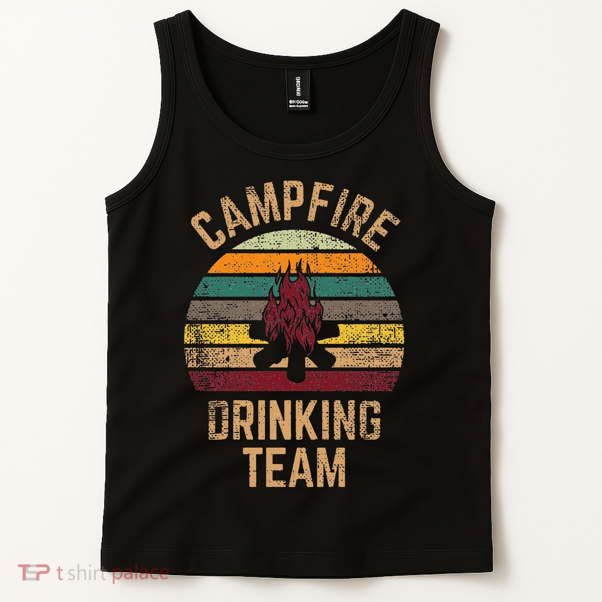 Campfire Drinking Team Beer Alcohol Funny Camping Tank Top