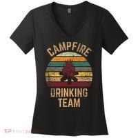 Campfire Drinking Team Beer Alcohol Funny Camping Women's V-Neck T-Shirt thumb 0