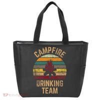 Campfire Drinking Team Beer Alcohol Funny Camping Tote Bag thumb 0
