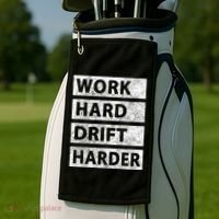 Car Drifting Tokyo Jdm Drift Funny Japanese Car Drifting Gift Golf Towel thumb 2
