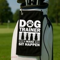 Cool Dog Trainer Dog Training Agility Class Cool Gift Golf Towel thumb 2
