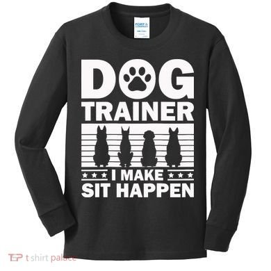 Cool Dog Trainer Dog Training Agility Class Cool Gift Kids Long Sleeve Shirt