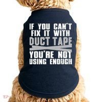 Cute Duct Tape Art For Men Women Engineer Humorous Saying Doggie Tank thumb 0