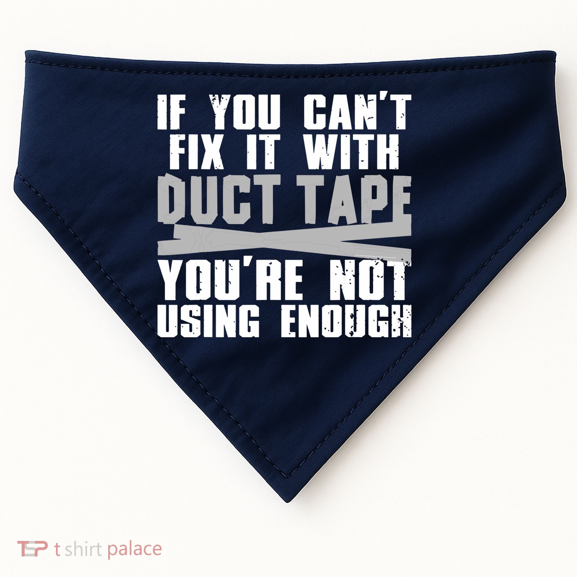 Cute Duct Tape Art For Men Women Engineer Humorous Saying USA-Made Doggie Bandana